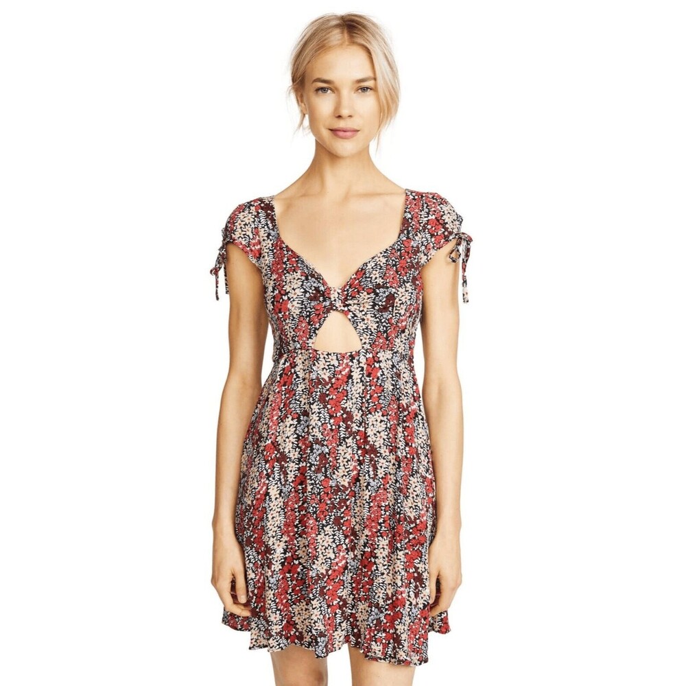 Free People Miss Right Mini Dress Women’s Size S Boho Ruffle Romantic Floral